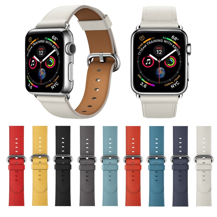 สายหนังแบบปุ่มคลาสสิก สำหรับ Apple Watch Series 3 & 2 & 1 38 มม.
