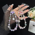สร้อยข้อมือไข่มุกสีโรสโกลด์สวยงาม, สีม่วง, สีชมพู
