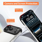 เคสโทรศัพท์ TPU บางพิเศษไม่มีขอบพร้อมถุงลมนิรภัยสี่มุมกันกระแทกและฟิล์มเลนส์ สำหรับ iPhone 17 Pro Max, สำหรับ iPhone 17 Pro, สำหรับ iPhone 17, สำหรับ iPhone Air