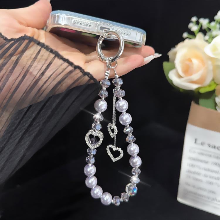 สร้อยคอไข่มุกประดับพู่รูปหัวใจ, สีชมพู, สีเขียว, สีน้ำเงิน, สีเทา, สีขาว