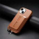 เคสโทรศัพท์กระเป๋าใส่บัตรแม่เหล็กถอดได้พร้อมแหวนจับนิ้วและสายกันหาย สำหรับ iPhone 14, สำหรับ iPhone 14 Pro, สำหรับ iPhone 14 Pro Max