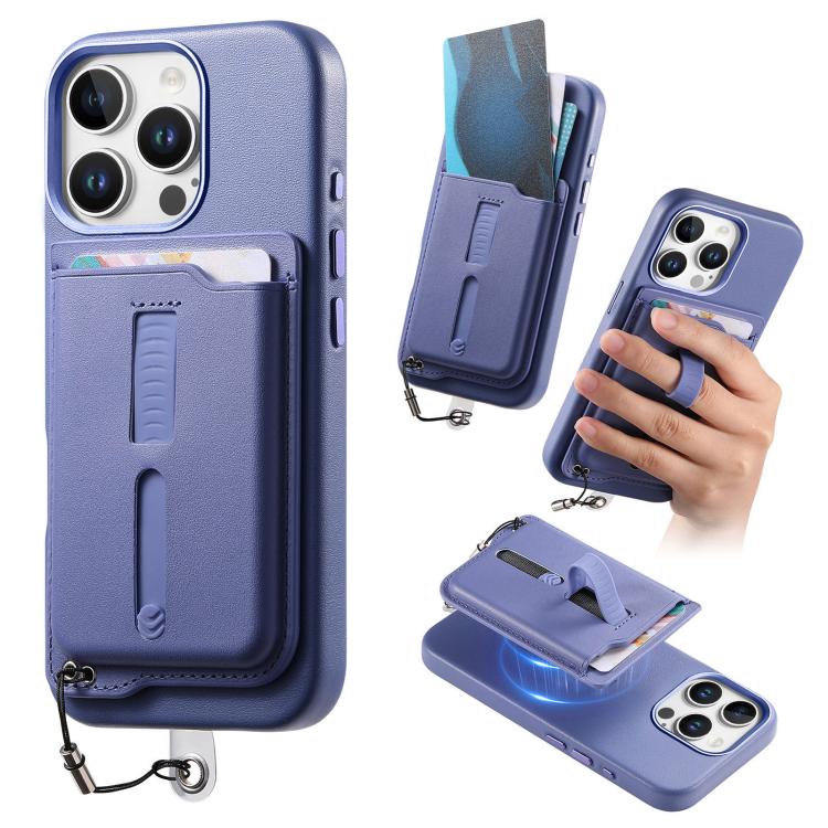 เคสโทรศัพท์กระเป๋าใส่บัตรแม่เหล็กถอดได้พร้อมแหวนจับนิ้วและสายกันหาย สำหรับ iPhone 14, สำหรับ iPhone 14 Pro, สำหรับ iPhone 14 Pro Max