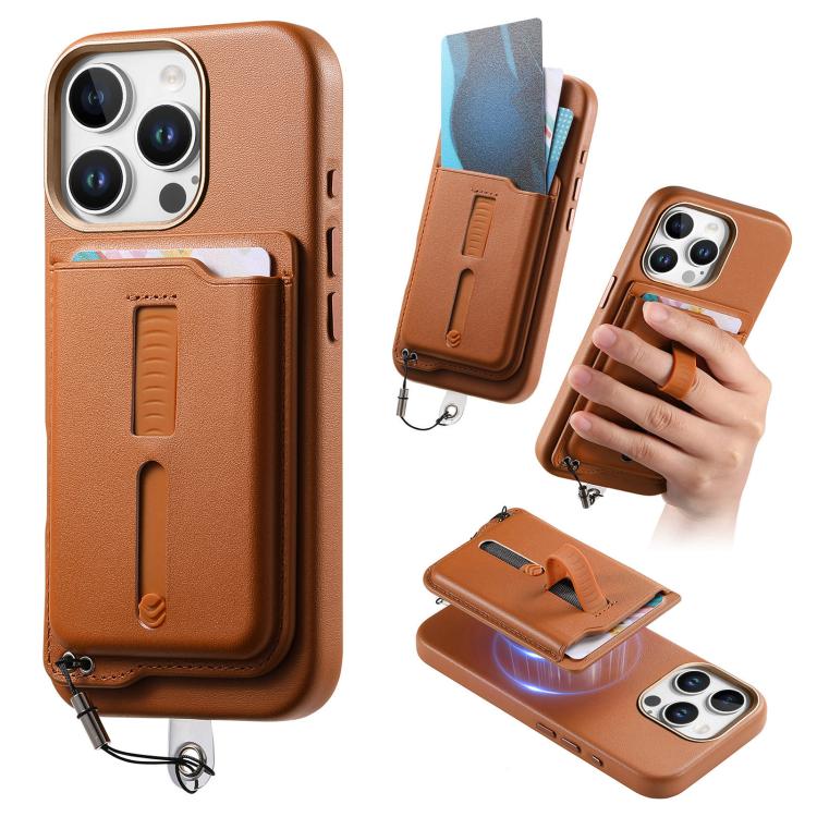 เคสโทรศัพท์กระเป๋าใส่บัตรแม่เหล็กถอดได้พร้อมแหวนจับนิ้วและสายกันหาย สำหรับ iPhone 14, สำหรับ iPhone 14 Pro, สำหรับ iPhone 14 Pro Max