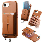 เคสโทรศัพท์กระเป๋าใส่บัตรแม่เหล็กถอดได้พร้อมแหวนจับนิ้วและสายกันหาย สำหรับ iPhone 17e / 16e, สำหรับ iPhone 17 Pro Max, สำหรับ iPhone 17 Pro, สำหรับ iPhone 17, สำหรับ iPhone Air, สำหรับ iPhone 16 Plus