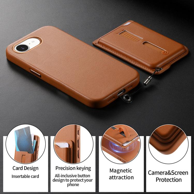 เคสโทรศัพท์กระเป๋าใส่บัตรแม่เหล็กถอดได้พร้อมแหวนจับนิ้วและสายกันหาย สำหรับ iPhone 17e / 16e, สำหรับ iPhone 17 Pro Max, สำหรับ iPhone 17 Pro, สำหรับ iPhone 17, สำหรับ iPhone Air, สำหรับ iPhone 16 Plus