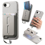 เคสโทรศัพท์กระเป๋าใส่บัตรแม่เหล็กถอดได้พร้อมแหวนจับนิ้วและสายกันหาย สำหรับ iPhone 17e / 16e, สำหรับ iPhone 17 Pro Max, สำหรับ iPhone 17 Pro, สำหรับ iPhone 17, สำหรับ iPhone Air, สำหรับ iPhone 16 Plus