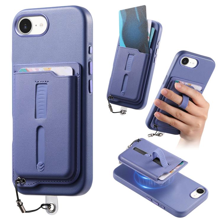 เคสโทรศัพท์กระเป๋าใส่บัตรแม่เหล็กถอดได้พร้อมแหวนจับนิ้วและสายกันหาย สำหรับ iPhone 17e / 16e, สำหรับ iPhone 17 Pro Max, สำหรับ iPhone 17 Pro, สำหรับ iPhone 17, สำหรับ iPhone Air, สำหรับ iPhone 16 Plus