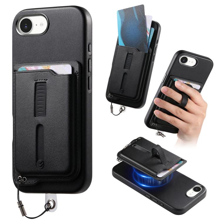 เคสโทรศัพท์กระเป๋าใส่บัตรแม่เหล็กถอดได้พร้อมแหวนจับนิ้วและสายกันหาย สำหรับ iPhone 17e / 16e, สำหรับ iPhone 17 Pro Max, สำหรับ iPhone 17 Pro, สำหรับ iPhone 17, สำหรับ iPhone Air, สำหรับ iPhone 16 Plus