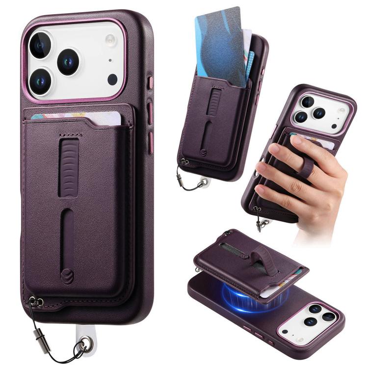 เคสโทรศัพท์กระเป๋าใส่บัตรแม่เหล็กถอดได้พร้อมแหวนจับนิ้วและสายกันหาย สำหรับ iPhone 17e / 16e, สำหรับ iPhone 17 Pro Max, สำหรับ iPhone 17 Pro, สำหรับ iPhone 17, สำหรับ iPhone Air, สำหรับ iPhone 16 Plus