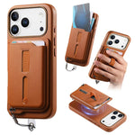 เคสโทรศัพท์กระเป๋าใส่บัตรแม่เหล็กถอดได้พร้อมแหวนจับนิ้วและสายกันหาย สำหรับ iPhone 17e / 16e, สำหรับ iPhone 17 Pro Max, สำหรับ iPhone 17 Pro, สำหรับ iPhone 17, สำหรับ iPhone Air, สำหรับ iPhone 16 Plus
