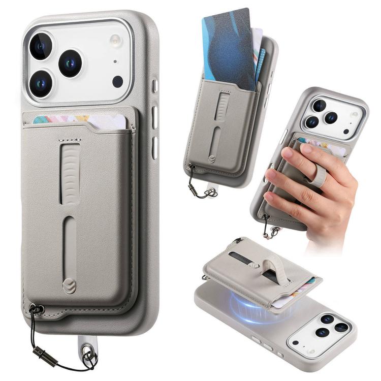 เคสโทรศัพท์กระเป๋าใส่บัตรแม่เหล็กถอดได้พร้อมแหวนจับนิ้วและสายกันหาย สำหรับ iPhone 17e / 16e, สำหรับ iPhone 17 Pro Max, สำหรับ iPhone 17 Pro, สำหรับ iPhone 17, สำหรับ iPhone Air, สำหรับ iPhone 16 Plus