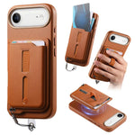 เคสโทรศัพท์กระเป๋าใส่บัตรแม่เหล็กถอดได้พร้อมแหวนจับนิ้วและสายกันหาย สำหรับ iPhone 17e / 16e, สำหรับ iPhone 17 Pro Max, สำหรับ iPhone 17 Pro, สำหรับ iPhone 17, สำหรับ iPhone Air, สำหรับ iPhone 16 Plus
