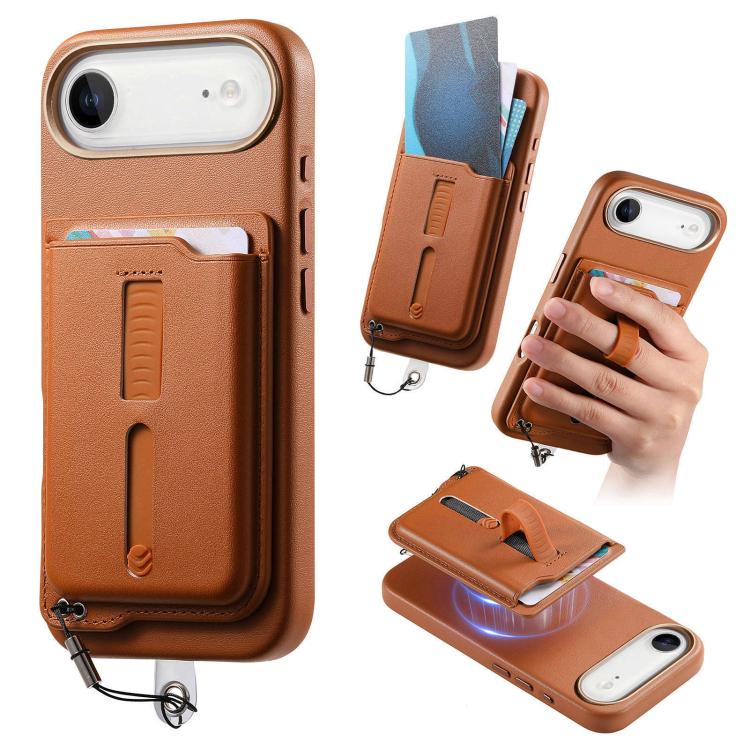 เคสโทรศัพท์กระเป๋าใส่บัตรแม่เหล็กถอดได้พร้อมแหวนจับนิ้วและสายกันหาย สำหรับ iPhone 17e / 16e, สำหรับ iPhone 17 Pro Max, สำหรับ iPhone 17 Pro, สำหรับ iPhone 17, สำหรับ iPhone Air, สำหรับ iPhone 16 Plus
