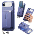 เคสโทรศัพท์กระเป๋าใส่บัตรแม่เหล็กถอดได้พร้อมแหวนจับนิ้วและสายกันหาย สำหรับ iPhone 17e / 16e, สำหรับ iPhone 17 Pro Max, สำหรับ iPhone 17 Pro, สำหรับ iPhone 17, สำหรับ iPhone Air, สำหรับ iPhone 16 Plus