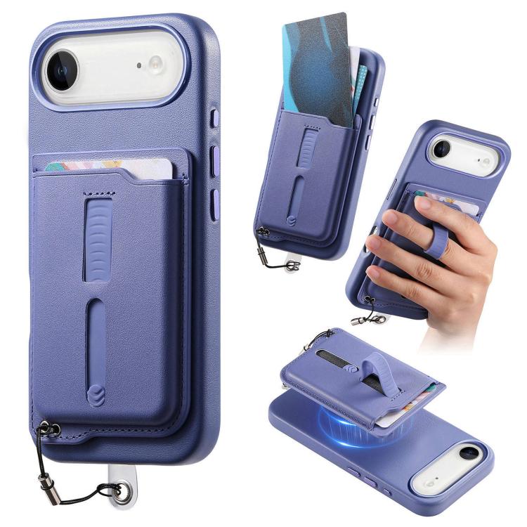 เคสโทรศัพท์กระเป๋าใส่บัตรแม่เหล็กถอดได้พร้อมแหวนจับนิ้วและสายกันหาย สำหรับ iPhone 17e / 16e, สำหรับ iPhone 17 Pro Max, สำหรับ iPhone 17 Pro, สำหรับ iPhone 17, สำหรับ iPhone Air, สำหรับ iPhone 16 Plus