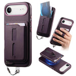 เคสโทรศัพท์กระเป๋าใส่บัตรแม่เหล็กถอดได้พร้อมแหวนจับนิ้วและสายกันหาย สำหรับ iPhone 17e / 16e, สำหรับ iPhone 17 Pro Max, สำหรับ iPhone 17 Pro, สำหรับ iPhone 17, สำหรับ iPhone Air, สำหรับ iPhone 16 Plus