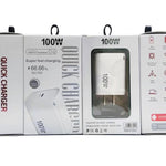 ที่ชาร์จ TE-PD46 GaN 100W PD 45W รองรับเต็มรูปแบบ พร้อมสายข้อมูล Type-C ถึง Type-C ปลั๊ก US