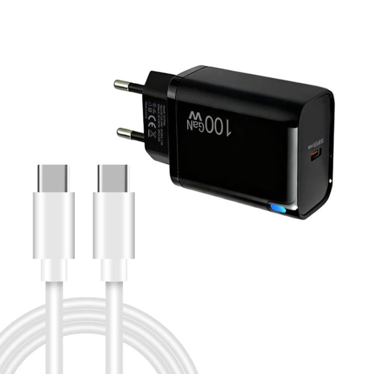 ที่ชาร์จ TE-PD46 GaN 100W PD 45W รองรับเต็มรูปแบบ พร้อมสายข้อมูล Type-C ถึง Type-C ปลั๊ก EU