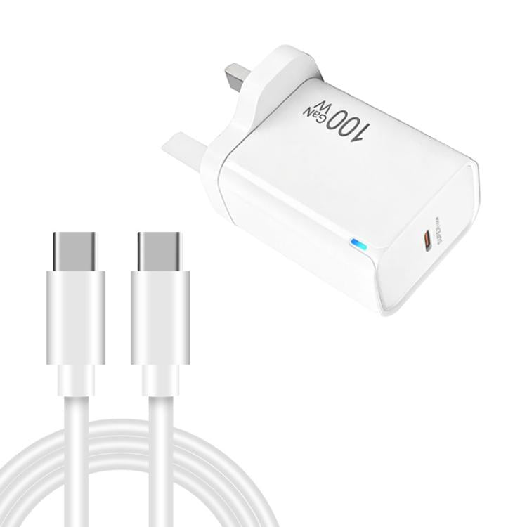 ที่ชาร์จ TE-PD46 GaN 100W PD 45W รองรับเต็มรูปแบบ พร้อมสายข้อมูล Type-C ถึง Type-C ปลั๊ก UK