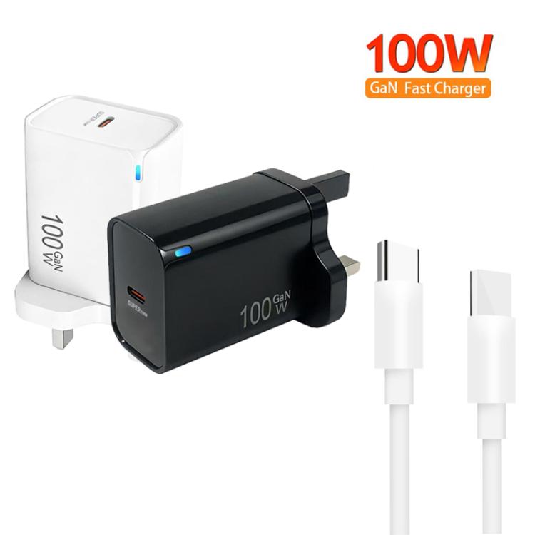ที่ชาร์จ TE-PD46 GaN 100W PD 45W รองรับเต็มรูปแบบ พร้อมสายข้อมูล Type-C ถึง Type-C ปลั๊ก UK
