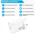 ที่ชาร์จ TE-PD46 GaN 100W PD 45W รองรับเต็มรูปแบบ พร้อมสายข้อมูล Type-C ถึง Type-C ปลั๊ก UK