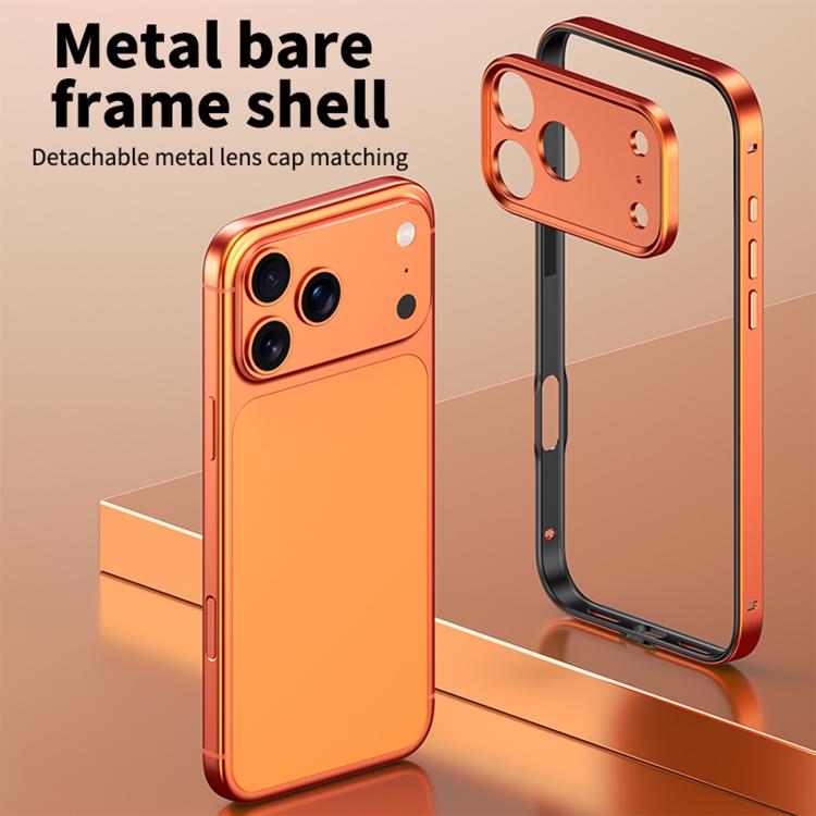 เคสกรอบโทรศัพท์บางระบายความร้อนขอบซิลิโคนผสมอลูมิเนียมอัลลอยพร้อมกรอบเลนส์โลหะ สำหรับ iPhone 17 Pro Max, สำหรับ iPhone 17 Pro
