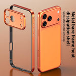เคสกรอบโทรศัพท์บางระบายความร้อนขอบซิลิโคนผสมอลูมิเนียมอัลลอยพร้อมกรอบเลนส์โลหะ สำหรับ iPhone 17 Pro Max, สำหรับ iPhone 17 Pro