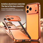 เคสกรอบโทรศัพท์บางระบายความร้อนขอบซิลิโคนผสมอลูมิเนียมอัลลอยพร้อมกรอบเลนส์โลหะ สำหรับ iPhone 17 Pro Max, สำหรับ iPhone 17 Pro