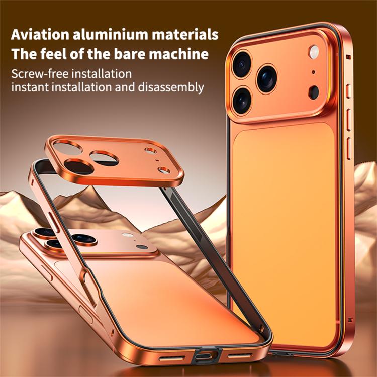 เคสกรอบโทรศัพท์บางระบายความร้อนขอบซิลิโคนผสมอลูมิเนียมอัลลอยพร้อมกรอบเลนส์โลหะ สำหรับ iPhone 17 Pro Max, สำหรับ iPhone 17 Pro