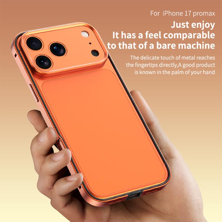 เคสกรอบโทรศัพท์บางระบายความร้อนขอบซิลิโคนผสมอลูมิเนียมอัลลอยพร้อมกรอบเลนส์โลหะ สำหรับ iPhone 17 Pro Max, สำหรับ iPhone 17 Pro