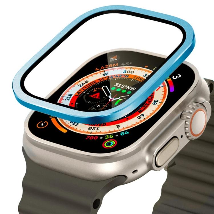ฟิล์มนาฬิกากระจกนิรภัยกรอบโลหะไทเทเนียม สำหรับ Apple Watch Ultra 49 มม.