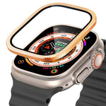 ฟิล์มนาฬิกากระจกนิรภัยกรอบโลหะไทเทเนียม สำหรับ Apple Watch Ultra 49 มม.