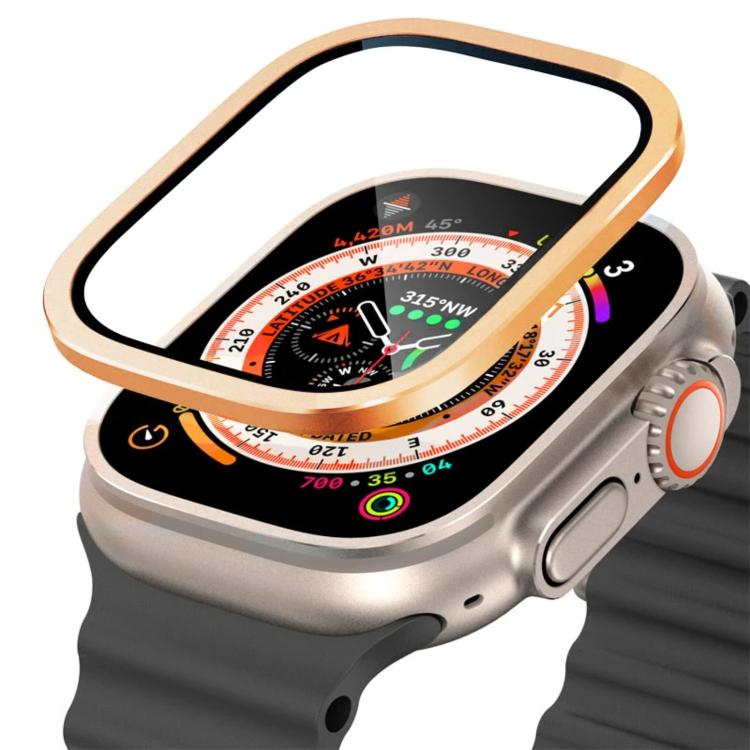 ฟิล์มนาฬิกากระจกนิรภัยกรอบโลหะไทเทเนียม สำหรับ Apple Watch Ultra 49 มม.