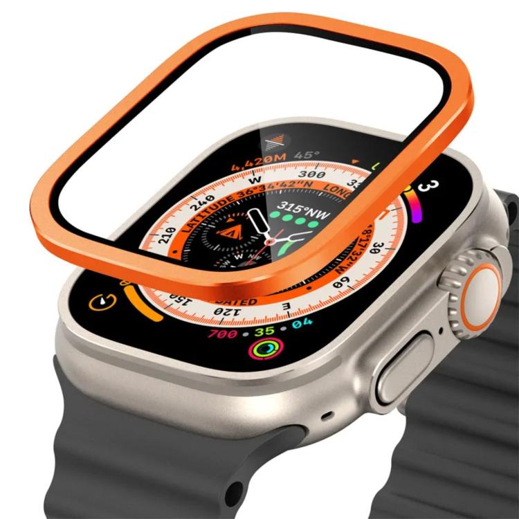 ฟิล์มนาฬิกากระจกนิรภัยกรอบโลหะไทเทเนียม สำหรับ Apple Watch Ultra 49 มม.