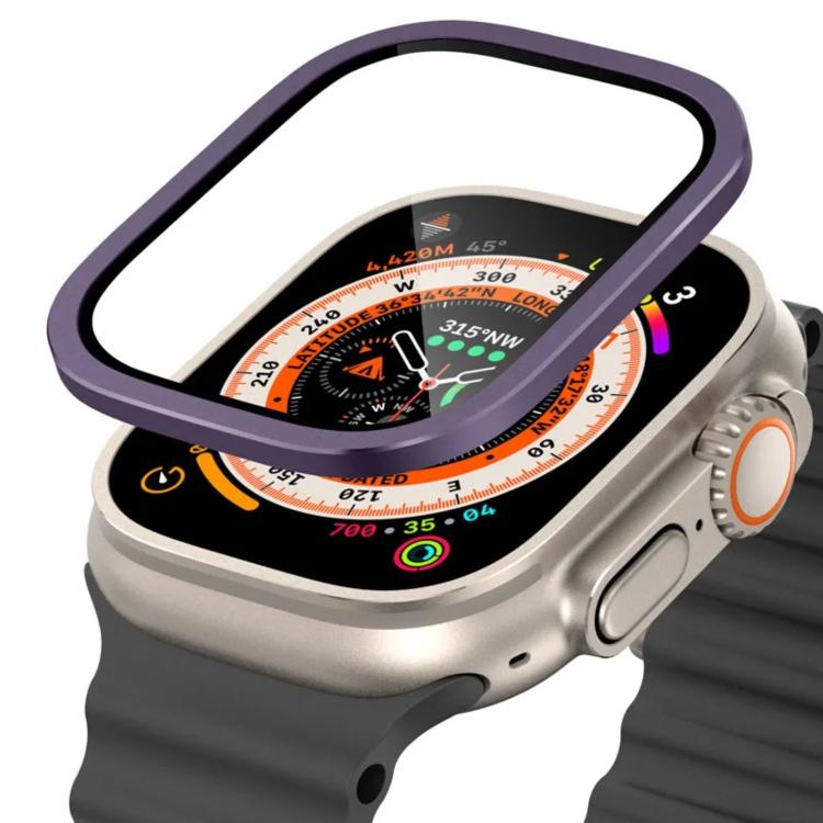 ฟิล์มนาฬิกากระจกนิรภัยกรอบโลหะไทเทเนียม สำหรับ Apple Watch Ultra 49 มม.