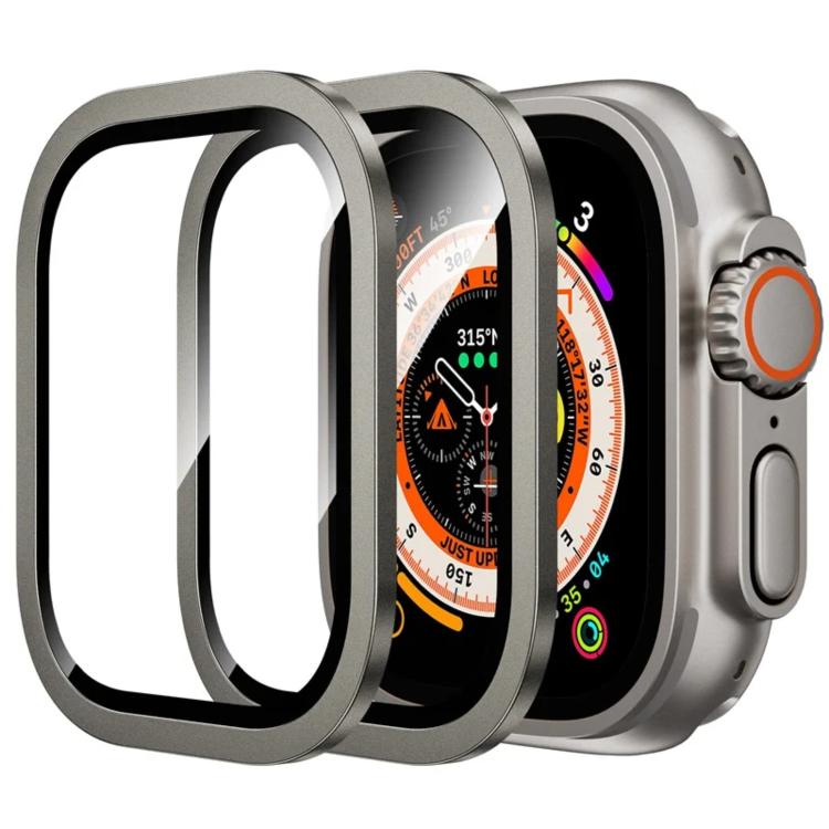 ฟิล์มนาฬิกากระจกนิรภัยกรอบโลหะไทเทเนียม สำหรับ Apple Watch Ultra 49 มม.