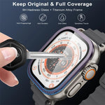 ฟิล์มนาฬิกากระจกนิรภัยกรอบโลหะไทเทเนียม สำหรับ Apple Watch Ultra 49 มม.
