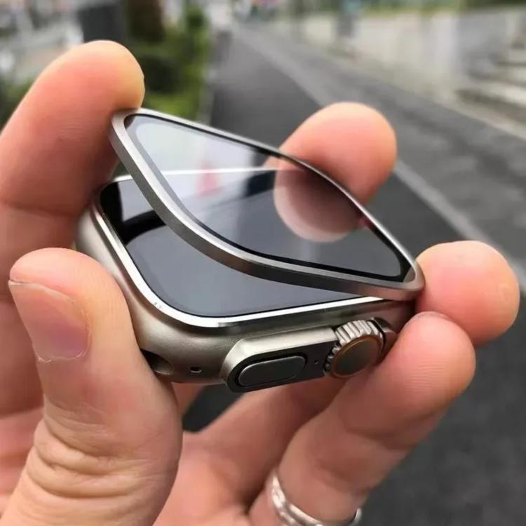 ฟิล์มนาฬิกากระจกนิรภัยกรอบโลหะไทเทเนียม สำหรับ Apple Watch Ultra 49 มม.