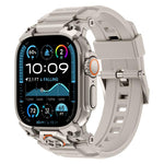 Metal Customised Armour Silicone Watch Band, For Apple Watch Ultra 3 / 2 / 1 49mm