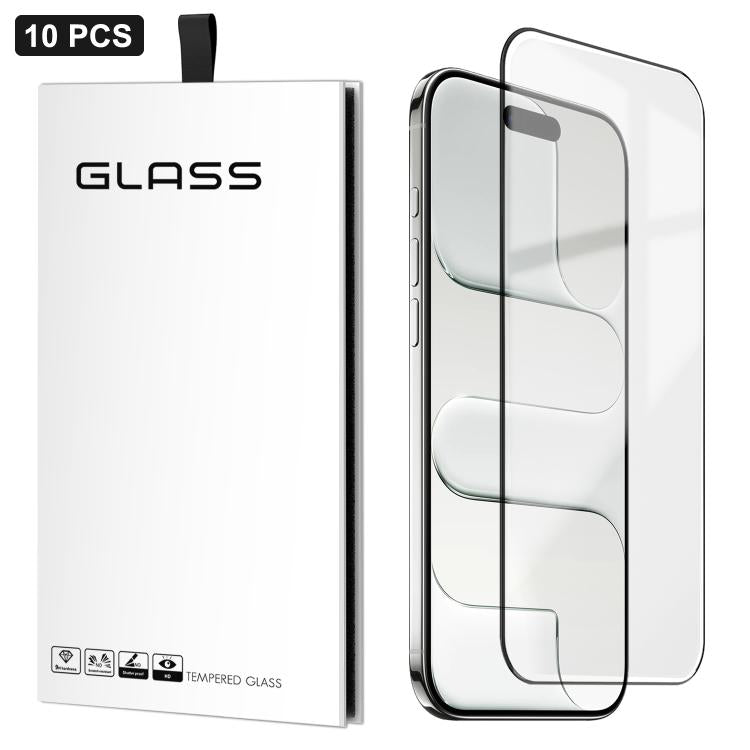 10pcs 0.18mm Ultra-Thin Ultrasonic HD Screen-Printed High-Aluminium Thick-Gel Tempered Glass Film, For iPhone 17e / 16e, For iPhone 17 Pro Max, For iPhone 17 Pro, For iPhone 17, For iPhone Air, For iPhone 16 Pro Max, For iPhone 16 Pro, For iPhone 16 Pl...