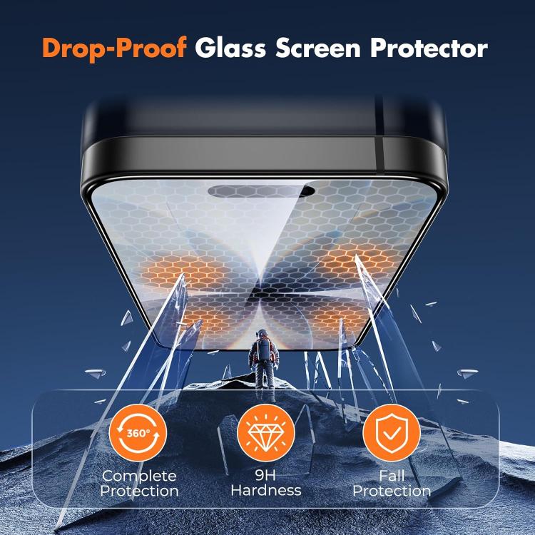 10pcs 0.18mm Ultra-Thin Ultrasonic HD Screen-Printed High-Aluminium Thick-Gel Tempered Glass Film, For iPhone 17e / 16e, For iPhone 17 Pro Max, For iPhone 17 Pro, For iPhone 17, For iPhone Air, For iPhone 16 Pro Max, For iPhone 16 Pro, For iPhone 16 Pl...