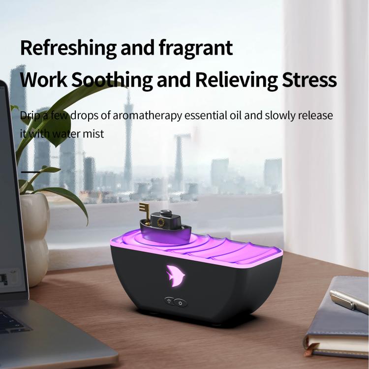 Ultrasonic Humidifier Creative Little Boat Aromatherapy Diffuser, Little Boat