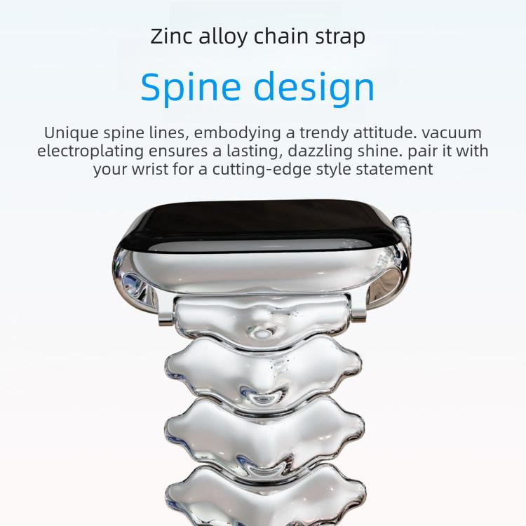 สายรัดนาฬิกา Dragon Spine Butterfly Clasp อัลลอยสังกะสี สำหรับ Apple Watch 46mm / 49mm / 45mm / 44mm, สำหรับ Apple Watch 42mm / 41mm / 40mm / 38mm