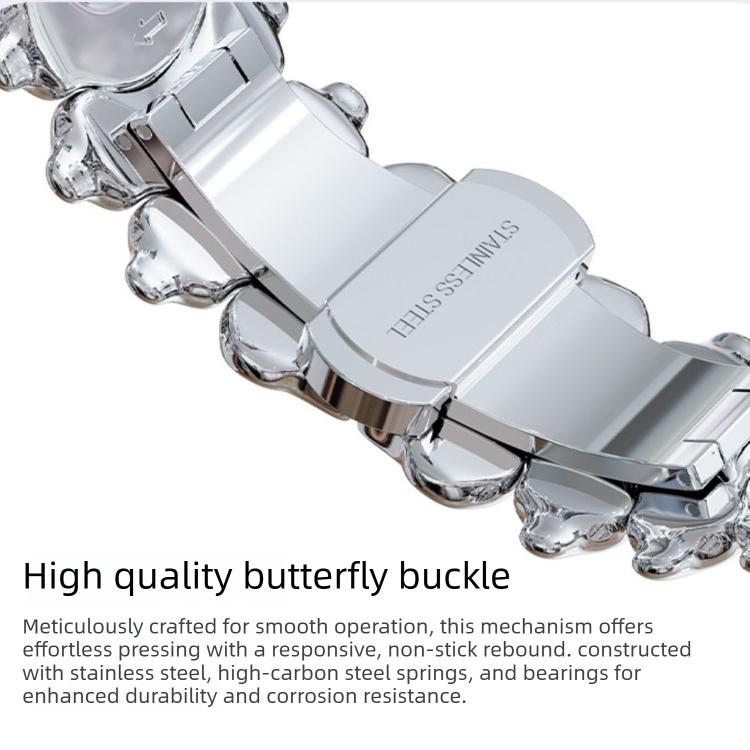 สายรัดนาฬิกา Dragon Spine Butterfly Clasp อัลลอยสังกะสี สำหรับ Apple Watch 46mm / 49mm / 45mm / 44mm, สำหรับ Apple Watch 42mm / 41mm / 40mm / 38mm