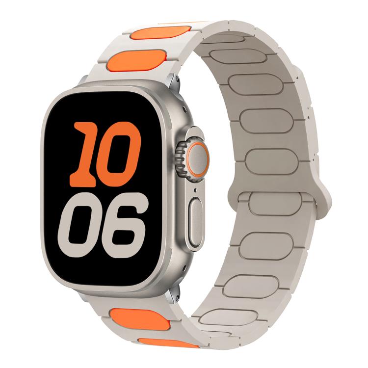 สายรัดนาฬิกาซิลิโคนแม่เหล็กทรงรี สำหรับ Apple Watch 46mm / 49mm / 45mm / 44mm, สำหรับ Apple Watch 42mm / 41mm / 40mm / 38mm