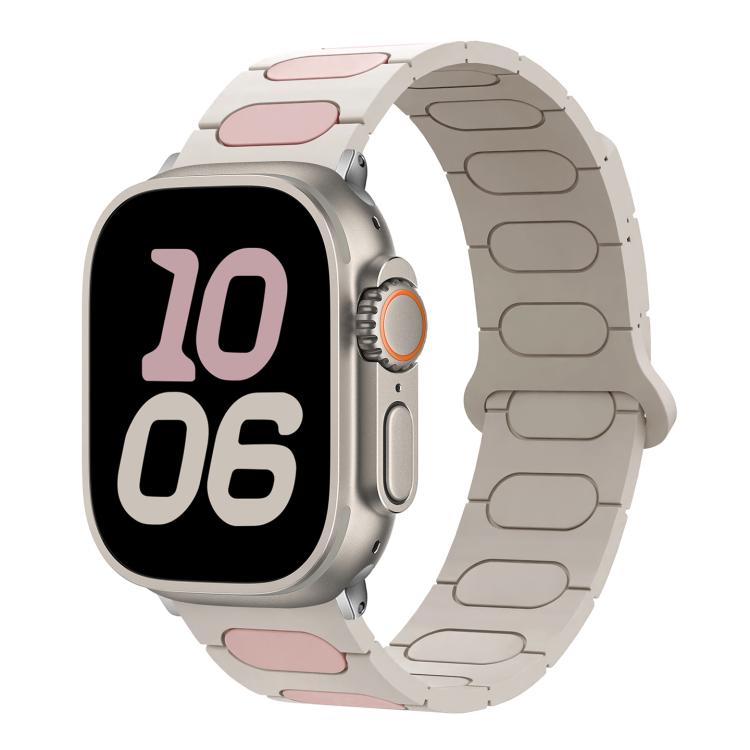 สายรัดนาฬิกาซิลิโคนแม่เหล็กทรงรี สำหรับ Apple Watch 46mm / 49mm / 45mm / 44mm, สำหรับ Apple Watch 42mm / 41mm / 40mm / 38mm