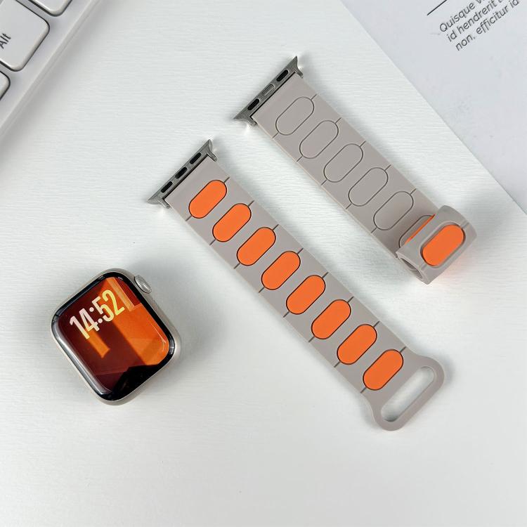 สายรัดนาฬิกาซิลิโคนแม่เหล็กทรงรี สำหรับ Apple Watch 46mm / 49mm / 45mm / 44mm, สำหรับ Apple Watch 42mm / 41mm / 40mm / 38mm