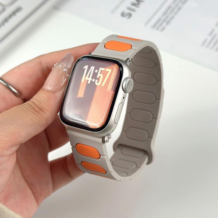 สายรัดนาฬิกาซิลิโคนแม่เหล็กทรงรี สำหรับ Apple Watch 46mm / 49mm / 45mm / 44mm, สำหรับ Apple Watch 42mm / 41mm / 40mm / 38mm