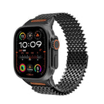 สายรัดนาฬิกา W-Type โครงกระดูกยาวสแตนเลสแม่เหล็ก สำหรับ Apple Watch 46mm / 49mm / 45mm / 44mm