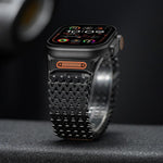 สายรัดนาฬิกา W-Type โครงกระดูกยาวสแตนเลสแม่เหล็ก สำหรับ Apple Watch 46mm / 49mm / 45mm / 44mm